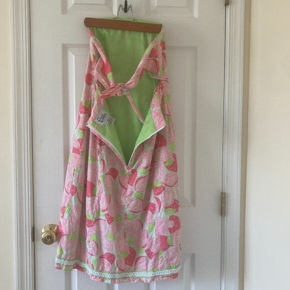 Lilly Pulitzer White Label Sabrina Strapless Tie Back Dress, size 8 - Picture 3 of 8